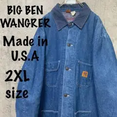 ビッグベン ラングラー 2XLサイズ デニムカバーオール USA製 アメリカ製