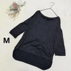コムサデモード リノ 【M】 ドッキングシャツ リネンニット ドロップショルダー