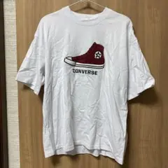 セマンティックデザインCONVERSE 赤いスニーカー Tシャツ M