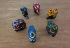 タイ 象 木製 置物 工芸品 6点セット お土産