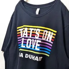 ベラキャンバス ザッツインラブリサデュアール Tシャツ ブラック黒 XL古着