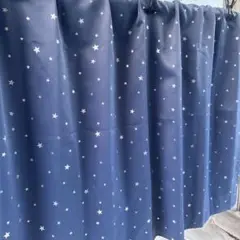 遮光カーテン　濃紺お星さま　2枚組(100cm✖️135cm)✖️2セット