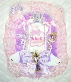 B8 魔法少女風 トレカ デコ ピンク 紫 硬質 カード ケース 猫耳