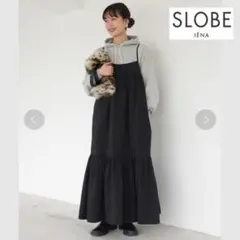 【美品】スローブイエナ タフタティアードキャミワンピース SLOBE IENA（スローブイエナ）の「タフタティアードキャミ