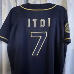 糸井嘉男選手　#7 サイズL オリックスビジターユニフォーム　紺色