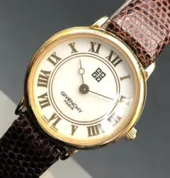 『◆WH-14271◆』GIVENCHY(ジバンシイ)☆ゴールドラウンドローマ☆