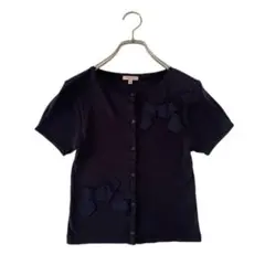 美品 TOCCA トッカ / CHARADE リボンカーディガン 半袖 XS