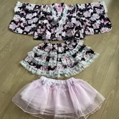 Ribbon Couleur 着物とスカートセット 100