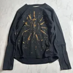 一点物　リメイク　ロンT メンズ古着　太陽と目　ブリーチ