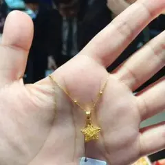 【18k】のピアスの星のネックレス819