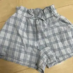 チェック柄ハーフパンツ 135-145cm