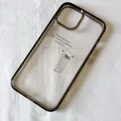 携帯iPhone14 クリア 枠薄薄いブラウンソフトケース