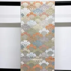 雪輪青海文が織られた袋帯 着物