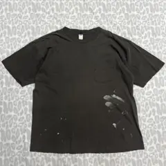 ペンキ フェード ブラック GAP ブランク ポケT 無地 L 90s Tシャツ