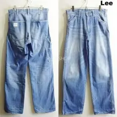 Lee　ペインターデニムパンツ　W77cm　ルーズストレート　明青