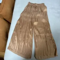 シンプリシテェ　オレンジ　ブラウン　てろてろパンツ