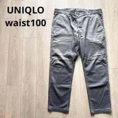 ユニクロ UNIQLO グレー ストレートデニム ジーンズ 大きいサイズ 100