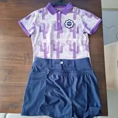 Callaway カクタス柄ポロシャツ＆ショートパンツセット