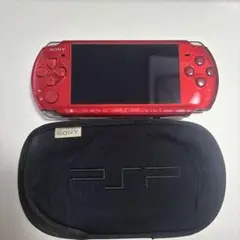 SONY PSP3000 本体 レッド ケース　サービス付き