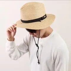 THE NORTH FACE ラフィアブレイドハット ストローハット ベージュ