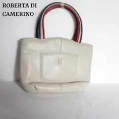 ロベルタディカメリーノ ハンドバッグ ミニバッグ グレー ロゴ トリコロール