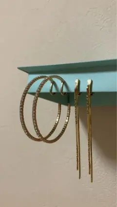 イヤーアクセ3点セット(イヤーカフ×1，イヤリング×2)
