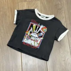 【美品】Little WEEKEND ロケットプリントTシャツ　80