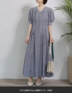 【LADYMADE】ウエストタックパワショルワンピース