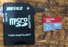 【中古】1TB MicroSDカード 変換アダプター付き