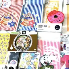 セリア　ダイソー　100均　文具　袋　シール　平成レトロ　セット★