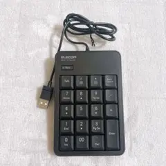 【管理番号】ELECOM 有線テンキー 静音モデル USB接続 ブラック