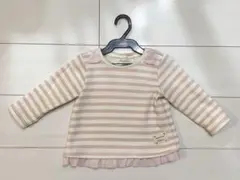 Biquette Club ピンクストライプ トップス 80