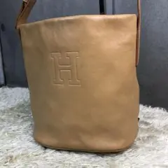 ヒロフ 本革 バケツ型 ワンショルダー 肩掛け