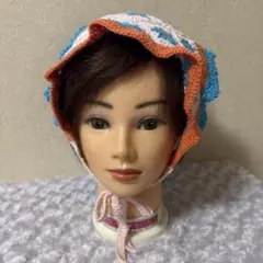 花柄かぎ針編みバブーシュカ