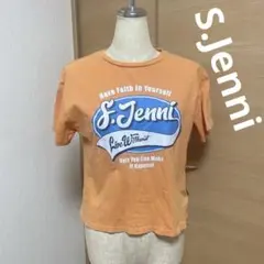 S.Jenni オレンジ クロップドTシャツ