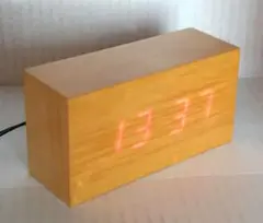 デジタル置時計 木製 アラーム付き アサヒビール 懸賞品 中古品
