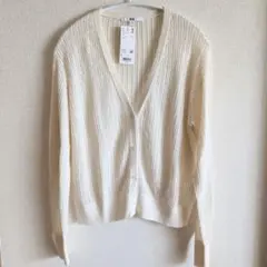 匿名配送 UNIQLO 新品 ハイツイスト コットン ショート カーディガン