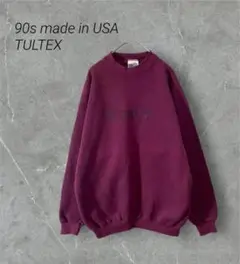 90s USA製　TULTEXタルテックス　両面プリントMJ CREW