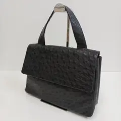 ✨未使用級✨エルモサ オーストリッチ ハンドバック 黒