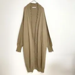 Plage プラージュ ベージュ ダメージ加工 ロングカーディガンゆったりサイズ