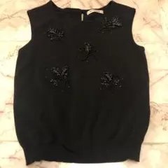 アプワイザーリッシェ　ノースリーブトップスMブラック