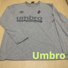 Umbro グレー 長袖カットソー、バックプリントSINCE 1924