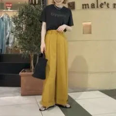 新品未使用ma mal'et me't ワイドパンツ　マスタードイエロー