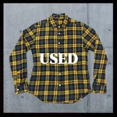 USED チェック ネルシャツ