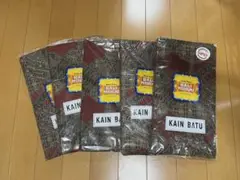 バティック　赤と茶色　５枚