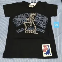 エフオーキッズ 恐竜 Tシャツ 新品 男の子 90 ブラック