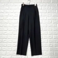 ☆s366【エレントレーシー】4 黒 パンツ ツータック センタープレス 春夏