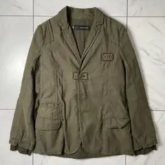 DSQUARED2 ミリタリージャケット コットン リネン カーキ 46