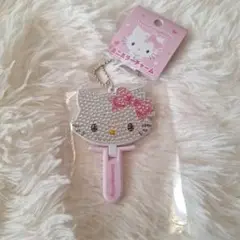 【新品未使用】サンリオ　キラキラミニミラーチャーム キティ