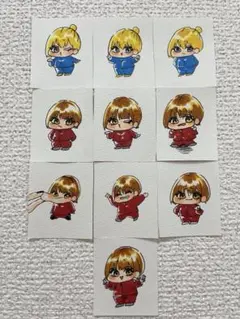 アナログ デフォルメ ミニキャラ 手描き イラスト セット